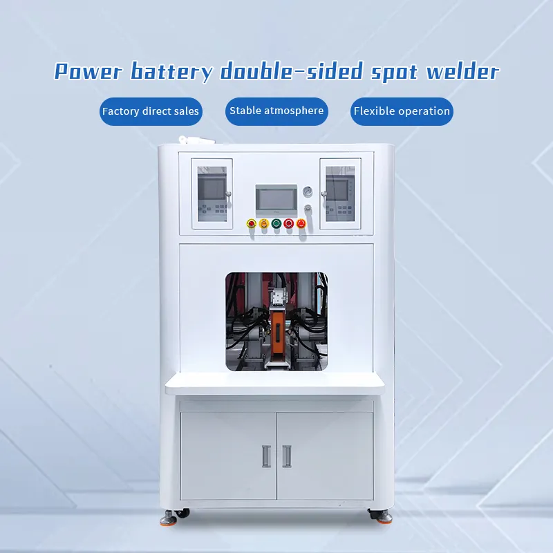 Double-Sided Automatic Spot Welder for Power Battery Packs with Nickel Tab Welding Double-Sided Automatic Spot Welder for Power Battery Packs with Nickel Tab Welding