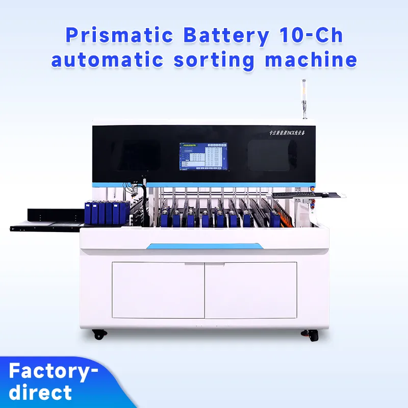 10-Channel Automatic Prismatic Battery Sorter OCV and IR testing machine 10-Channel Automatic Prismatic Battery Sorter OCV and IR testing machine