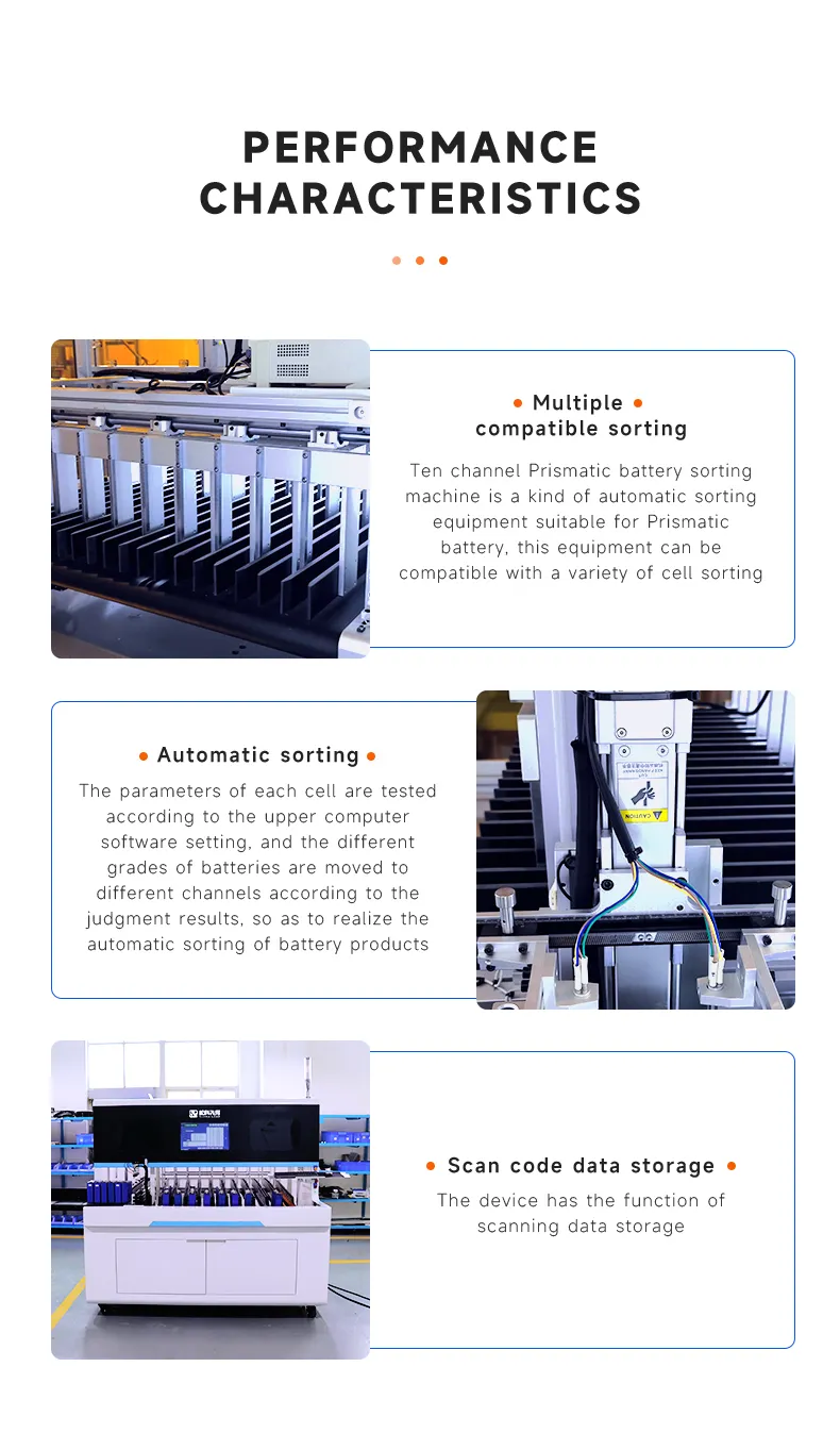 10-Channel Automatic Prismatic Battery Sorter OCV and IR testing machine第4张