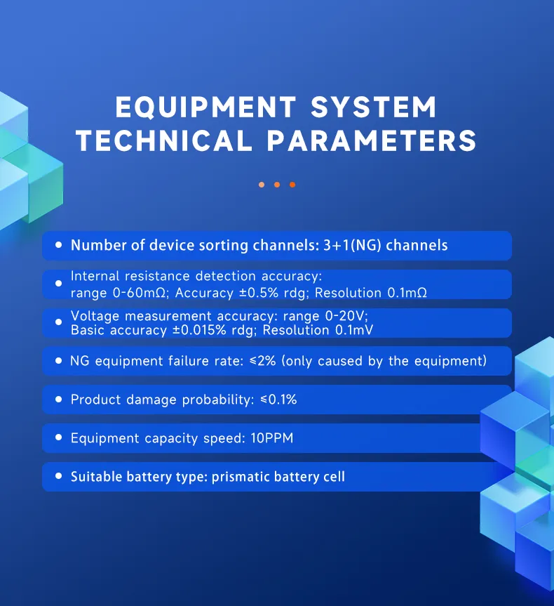 Prismatic Battery 4-Channel Automatic Sorting Machine OCV and IR testing machine第5张