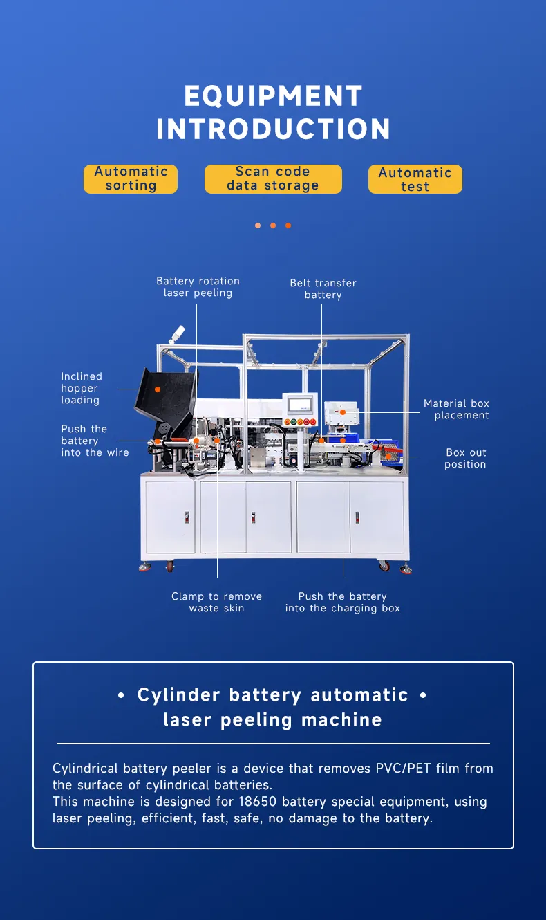 18650 Cylindrical Battery Laser Stripping Machine for PVC/PET Film Removal第3张