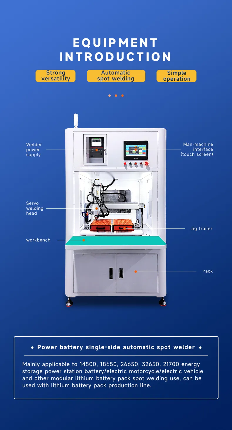 Single-Side Automatic Spot Welding Machine for Lithium Battery Packs (14500, 18650, 21700)第3张