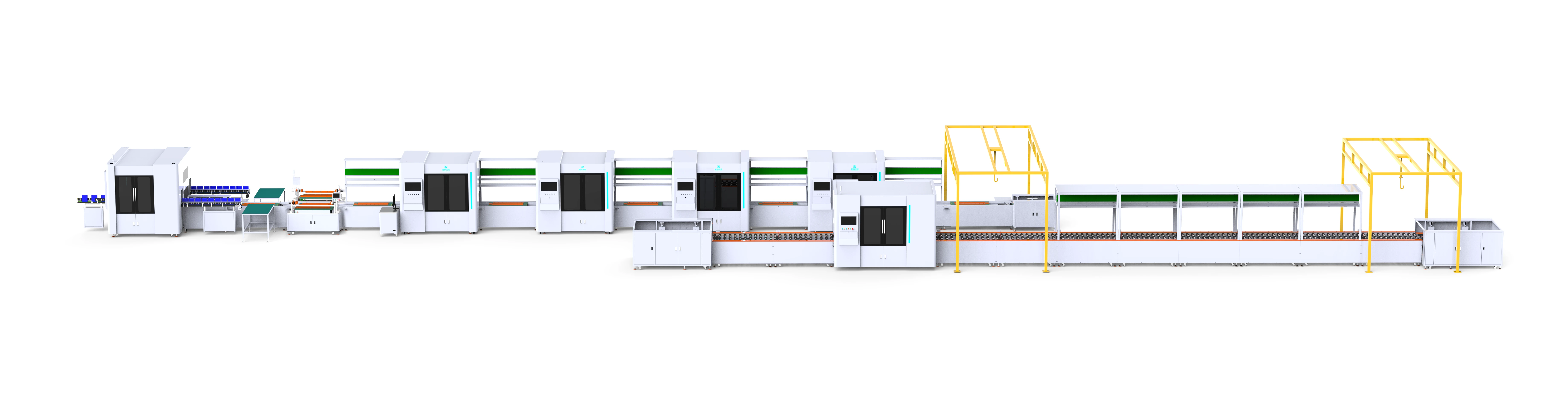 Industrial and Commercial Energy Storage PACK Production Line for Prismatic Lithium Battery Modules（4 Standard Type Units）